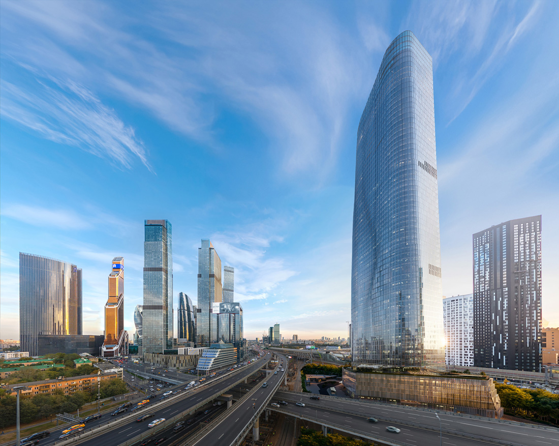 Интерьер офиса класса прайм в башне TOP TOWER